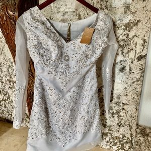 Elegant, hand beaded, quality dress size 4